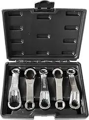 DPTOOL Engine Motor Mount Socket Rear Camber Adjusting Wrench 16mm 17mm 18mm 21mm 24mm 5pc Offset Engine Fixing Screws Oil Filter Removal Wrench Kit Compatible with Benz Replacement for VAG