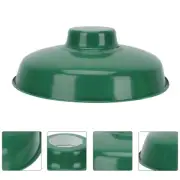 Wide Rustic Industrail Barn Pendant Light Vintage Green Porcelain Light Shade