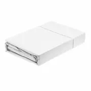 White 1000TC Egyptian Cotton Fitted Sheet Pillowcase Set - No Flat Sheet
