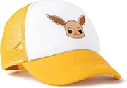 [Pokémon] Eevee Adjustable Cap | Yellow & White | Girls’ Sun Protection | Mesh Back, Snap Closure