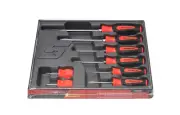 Snap On Tools NEW SGDX80BO ORANGE 8 Piece Soft Grip Combination Screwdriver Set