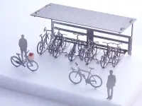 在飛比找誠品線上優惠-日本 AEROBASE DIY金屬腳踏車模型/ 腳踏車停車場