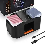CARDSPIN Automatic Card Shuffler 1/2 Decks, 2000mAh Battery-Operated, Low Noise Motor