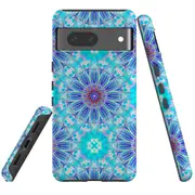 For Google Pixel 7 Case Tough Protective Cover Psychedelic Blues