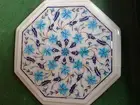 12'' White Marble Coffee Side Corner Centre Table Top Mosaic Work room decor