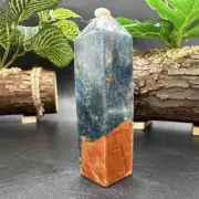 90g Natural Apatite sunstone symbiosis Obelisk Quartz Crystal tower Point reiki