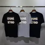 STONE ISLAND 石頭島 幻影反光字母 時尚短袖T恤 男女同款