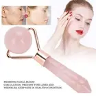 Rose Quartz Face Roller Massager Skin Tightening Lifting AntiWrinkle Facial GEV