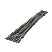 Peco SL-U1296 TT Unifrog Code 55 Nickel Silver Medium Radius Left Hand Turnout