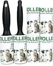 Lint Rollers for Pet Hair Extra Sticky, 360 Sheets Mega Value Set Lint Roller with 2 Upgraded Handles, 6 Rollers Portable Pet Lint Remover for Clothes, Furniture, Carpet, Dog & Cat Hair Removal