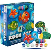 Art Star Sea Life Rock Art Painting Kit (9 Rocks)