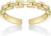 [Lavari Jewelers] 10k Gold Adjustable Open Toe Ring Classic One Size Fits Most Toes 3mm, Gold, multi