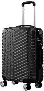 [Slimbridge] 20" Inch Luggage Suitcase Trolley Travel, Packing with Built-in Lock, Hard Shell, Wheels 360° Spinner Luggages Suitcases Carry On Bag, Black