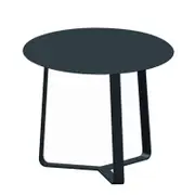 Deck Outdoor Concepts Apollo Round Side Table In Charcoal