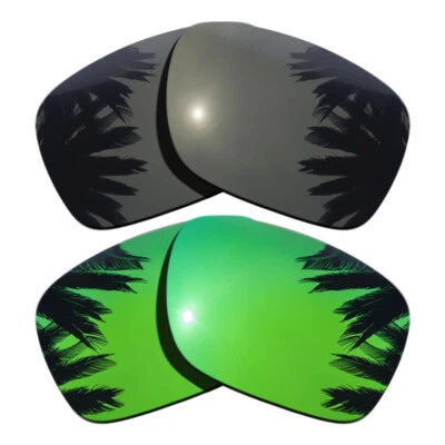 Black&Green Polarized Replacement Lenses for-Oakley Jupiter Factory Lite