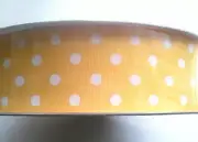 Berwick & Offray Wired Edge Ribbon, 2 inch x 36 yd, Polka Dot Yellow - NEW