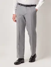 Hawes & Curtis Light Grey Stripe Italian Wool Tailored Fit Suit Trousers | 1913 Collection Size: 38" (EU 54)