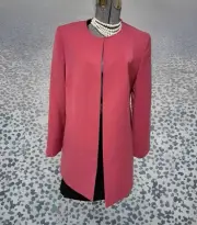 NEW Tahari ASL Skirt Suit Size 16 NEW Two Piece Set 37X22 Salmon Long Blazer