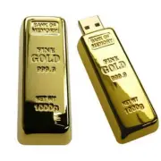 2GB Gold Bar USB 2.0 FlashThumb Drive Memory Stick College School Supplies