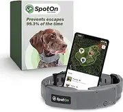 SpotOn GPS Wireless Dog Fence Collar, Accurate & Reliable, Unlimited Fences, 40+ Hours Battery Life, No Subscription, Built in USA, Omni Collar Model, Medium Dog Breed Neck Size 12"-18"
