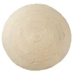 [James Lane] Braided Round Jute Rug - Ivory