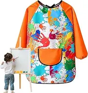 Children Art Aprons - Waterproof Long Sleeve Painting Apron for Kids,Graffiti Design Toddler Smock Apron for Painting, Writing, Water, Cooking, Craft