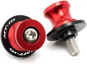 Cardan Crash Slider Protector Motorcycle Swingarm Spools CNC 6mm Slider Stand Screws for Yamaha MT10 MT-10 2016-2021 MT10 SP 2022 Accessories M8 Swingarm Spools CNC Machining(Red)