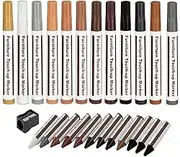 25 Pieces Furniture Repair Kit Wood Markers,Markers and Wax Sticks Used for Stains,Scratches,Wood Floors,Tables,Desks,Carpenters,Bedposts,Retouching Paint and Coverings