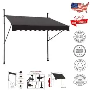 Adjustable Outdoor Canopy - 138” Retractable Awning for Maximum UV Protection