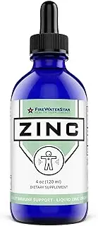 Ionic Zinc Liquid | Zinc Sulfate 45 mg • 4 fl oz • Concentrated Liquid • Glass Bottle w/Dropper • Organic • Non-GMO • Vegan | Daily Immune Support