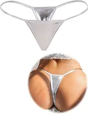[ohmydear] Women's Sexy G-String Micro Thongs Panties Glossy Underwear Low Rise T-Back Underpants