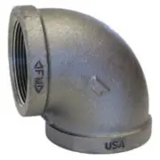 Anvil 8700123758, Malleable Iron Pipe Fitting, 90 Degree Elbow, 3/4" NPT Female,