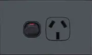 10amp single powerpoint Black