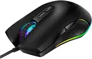 KICHOUSE Type C Wired Gaming Mouse with RGB Lighting Modes and Dpi Settings Ergonomic Design for PC Laptop and Gaming USB Wired Mice for Gamer Use