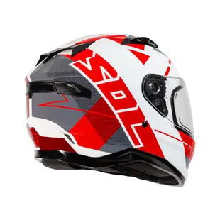 【SOL Helmets】SF-6全罩式安全帽 (超視界_白/灰紅) ｜ SOL安全帽官方商城