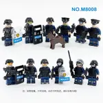 【特價】M8008 袋裝積木人偶 警察系列 一套12款 防暴特警 警犬 防護盾 特警裝備