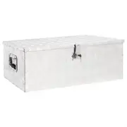 Storage Box Silver 90x47x33.5 cm Aluminium