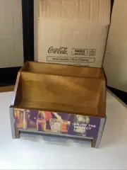 Coca Cola Coke - Wood Wooden Bottle Glorifier / Straw Dispenser