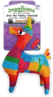 Doggijuana Get Pawty Started Pinata Dognip Dog Toy Refillable Natural Calming