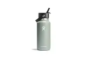 Hydro Flask Hydration Bottle Wide Mouth With Flex Straw Cap 32oz/946ml - Agave