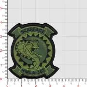 MARINE CORPS HMLA-367 SCARFACE HELI HOOK & LOOP GREEN EMBROIDERED JACKET PATCH