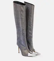 [Alexandre Vauthier] Alexandre Vauthier Metallic knee-high boots AU 5 silver