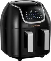 [Russell Hobbs] Satisfry Snappi Dual Basket Air Fryer, RHAF2729S, Sync Cook Times, 8 Pre-Set Programs, Intuitive Touchscreen, Energy Efficient, Dishwasher Safe