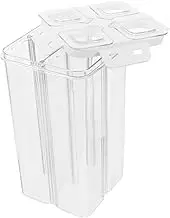 iplusmile 4 Cereal Storage Container with Four Compartments Airtight Food Plastic Organizer for Grains Snacks for Efficient Pantry Storage