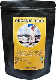 Sea Salt Flakes, Coarse Dry, Unrefined, Premium Quality, Hand Harvested, 5X Minerals than Regular Salt Flakes, Kosher Salt, GMO-FREE, No Additive Added (Certified Product)