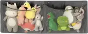 Corner Net for Stuffed Animals,Large 2-Pocket Toy Net - Laundry Hamper Wall Mount, No Drilling Wall Stuffed Animal Organization for Home Studio