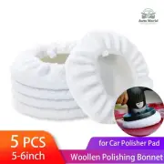 5PCS Set Car Polishing Bonnet Buffer Pad Soft Wool Foam Wax Cleaner Polisher Kit