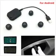 USB Android TPMS Car Tire Pressure Monitoring Alarm System w/ 4 External Sensors (for: Peugeot)