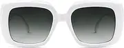[HERJOUR] Oversized Square Sunglasses for Women and Men Retro Big Rectangle Frame Shades Trendy Fashion Sun glasses AR82203