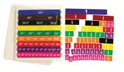 Learning Can Be Fun - Fraction Tiles 51pc + Tray Various Fractions